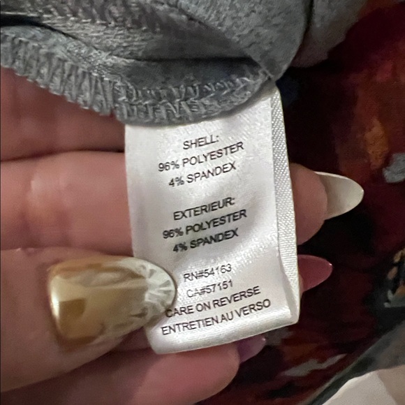 Calvin Klein Gray Dress with Red and Orange Floral Accents - Picture 4 of 6